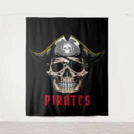Pirate Skull jolly roger Achtergrond Wandkleed