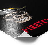 Pirate Skull jolly Roger Foto Afdruk (Hoek)