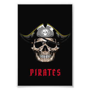Pirate Skull jolly Roger Foto Afdruk