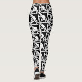 Pirate skull jolly roger patroon leggings (Achterkant)