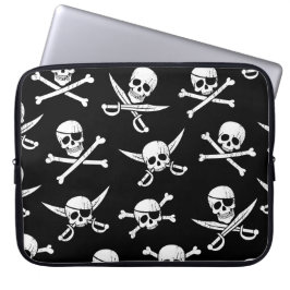 Pirate Skull Kapitein Cross Botten laptophoes Laptop Sleeve