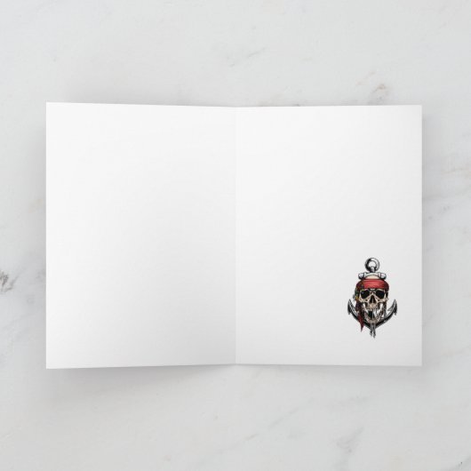 Pirate Skull Kapitein Ghost Ship Kaart (Binnen)