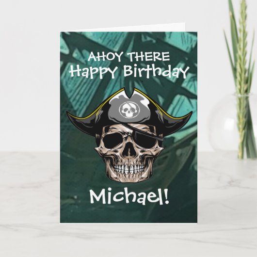 Pirate Skull Kapitein Jack Kaart (Voorkant)