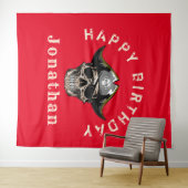 Pirate Skull Kapitein Pirate Jack Tapestry Wandkleed (In Situ (horizontaal))