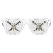 Pirate (Skull) - Kinder Retro Party Shades, White  Kinder Zonnebril (Voorkant)