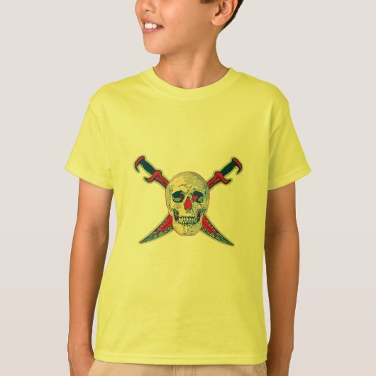 Pirate (Skull) - Kinderen Basic T-Shirt (Voorkant)