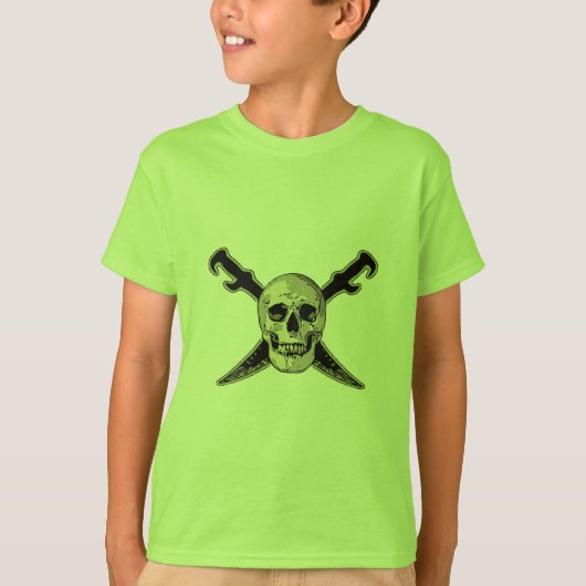 Pirate (Skull) - Kinderen Basic T-Shirt (Voorkant)