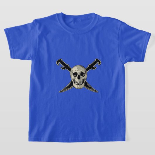 Pirate (Skull) - Kinderen Basic T-Shirt (Laagn)