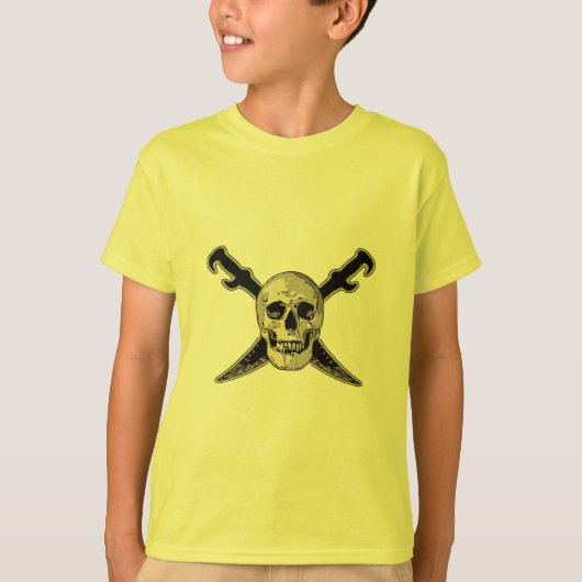Pirate (Skull) - Kinderen Basic T-Shirt (Voorkant)