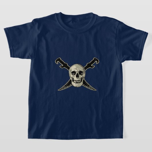 Pirate (Skull) - Kinderen Basic T-Shirt (Laagn)