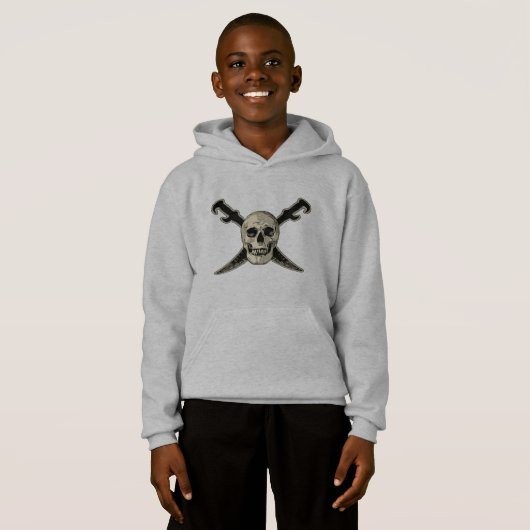 Pirate (Skull) - Kinderen Pullover Hoodie (Voorkant volledig)