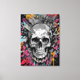 Pirate Skull - Kleurrijke Schedel Canvas Print