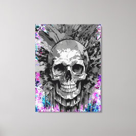Pirate Skull - Kleurrijke Schedel Canvas Print