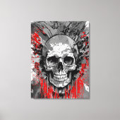 Pirate Skull - Kleurrijke Schedel Canvas Print (Voorkant)