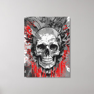 Pirate Skull - Kleurrijke Schedel Canvas Print
