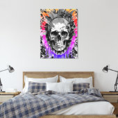 Pirate Skull - Kleurrijke Schedel Canvas Print (Insitu (Slaapkamer))