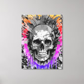Pirate Skull - Kleurrijke Schedel Canvas Print (Voorkant)
