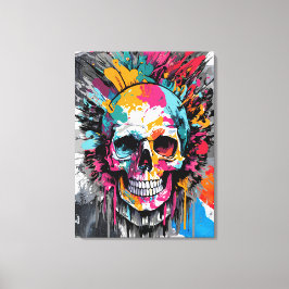 Pirate Skull - Kleurrijke Schedel Canvas Print