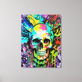 Pirate Skull - Kleurrijke Schedel Canvas Print