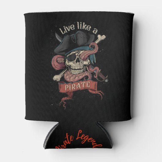 Pirate Skull Koelbox Blikjeskoeler (Voorkant)