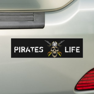 Pirate SKULL Legend Black Bumpersticker
