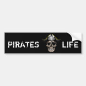 Pirate SKULL Legend Black Bumpersticker (Voorkant)
