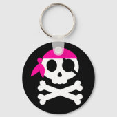 Pirate Skull met Bandanna Sleutelhanger (Voorkant)