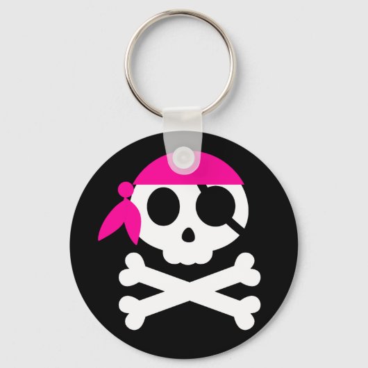 Pirate Skull met Bandanna Sleutelhanger (Voorkant)