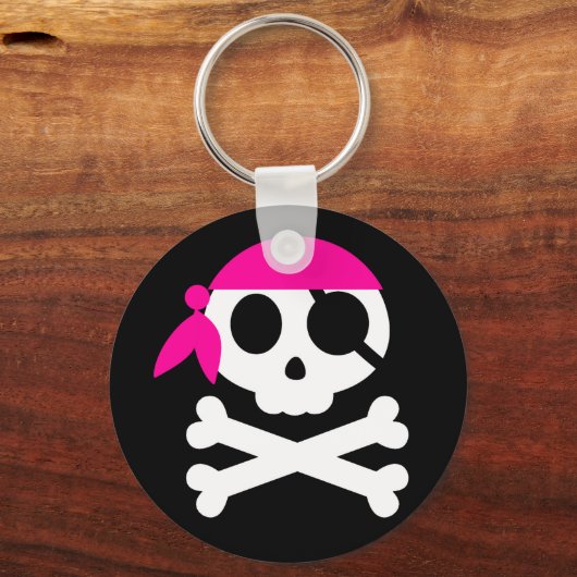 Pirate Skull met Bandanna Sleutelhanger (Voorkant)