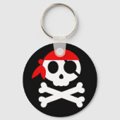 Pirate Skull met Bandanna Sleutelhanger (Voorkant)