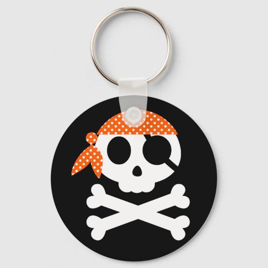Pirate Skull met Bandanna Sleutelhanger (Voorkant)