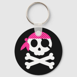 Pirate Skull met Bandanna Sleutelhanger