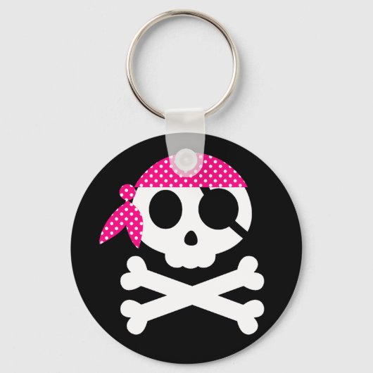 Pirate Skull met Bandanna Sleutelhanger (Voorkant)