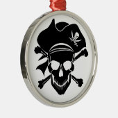 Pirate Skull met Cross Botten Ornament (Rechts)