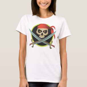 Pirate Skull met gekruiste zwaarden T-shirt