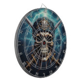Pirate Skull met Zwaarden Dartbord (Voorkant Links)