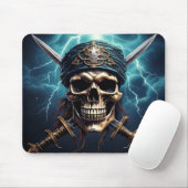 Pirate Skull met zwaarden Mousepad Muismat (Met muis)