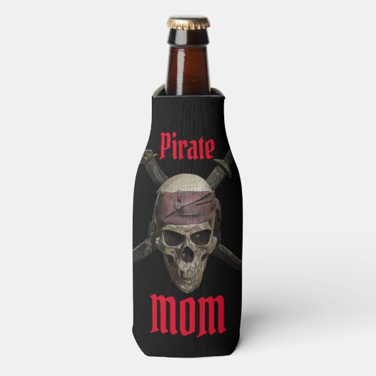 Pirate Skull MOM Koelbox Flesjeskoeler (Fles Voorkant)
