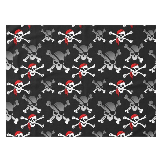 Pirate Skull n botten Pirate Tafelkleed (Voorkant (Horizontaal))