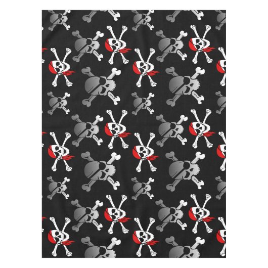 Pirate Skull n botten Pirate Tafelkleed (Voorkant)