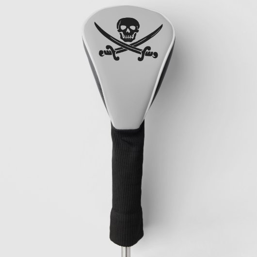 PIRATE SKULL N CROSSBONES GOLF DRIVER HOESJE GOLFHEADCOVER (Voorkant)