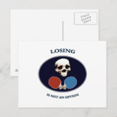 Pirate Skull Option Ping Pong Briefkaart (Voorkant / Achterkant)