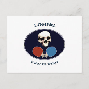 Pirate Skull Option Ping Pong Briefkaart