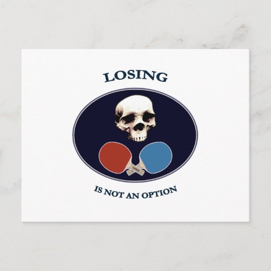 Pirate Skull Option Ping Pong Briefkaart (Voorkant)