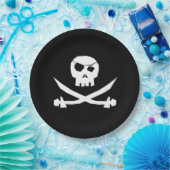 Pirate Skull Papieren Bordje (Feest)