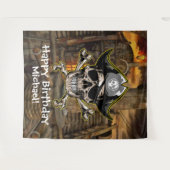 Pirate Skull Party achtergrond Wandkleed (Voorkant (horizontaal))