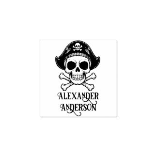 Pirate Skull Personaliseer Rubberstempel