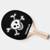 Pirate skull ping pong paddle for table tennis tafeltennisbatje (Zijkant)