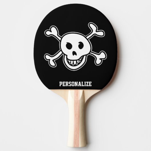 Pirate skull ping pong paddle for table tennis tafeltennisbatje (Voorkant)