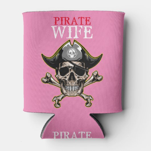 PIRATE SKULL PINK MOM BLIKJESKOELER (Voorkant)